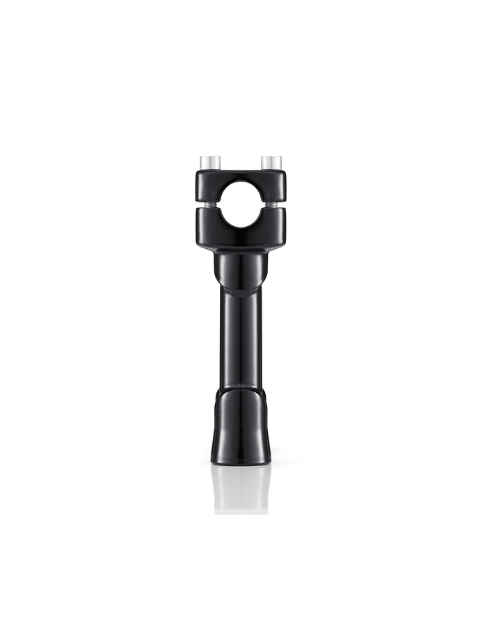 Warlock 6" Handlebar Risers for Harley Sportster 883 Custom XL883C Gloss Black Side View