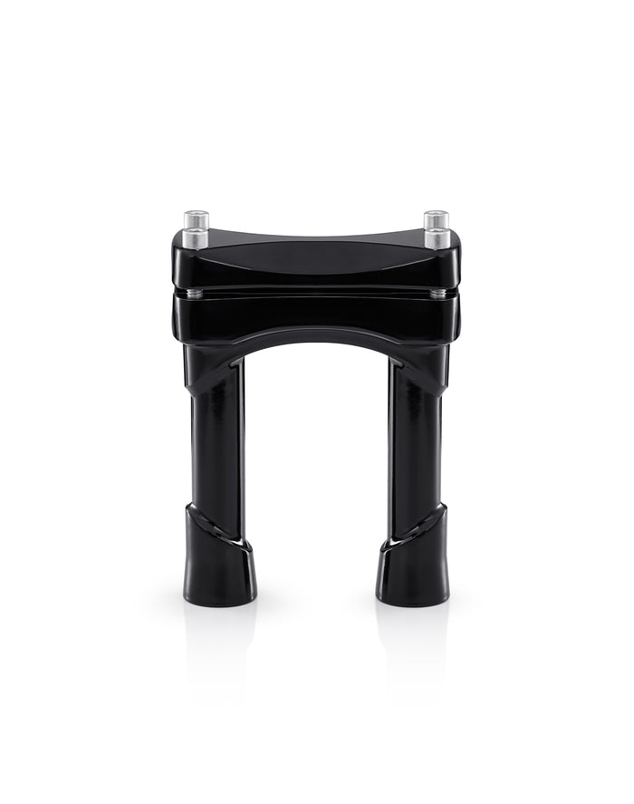Warlock 6" Handlebar Risers for Harley Sportster Seventy Two XL1200V Gloss Black Front View