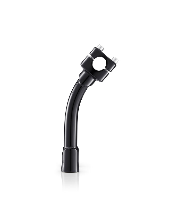 Warlock 8" Pullback Handlebar Risers for Harley Sportster 883 Low XL883L Gloss Black Side View