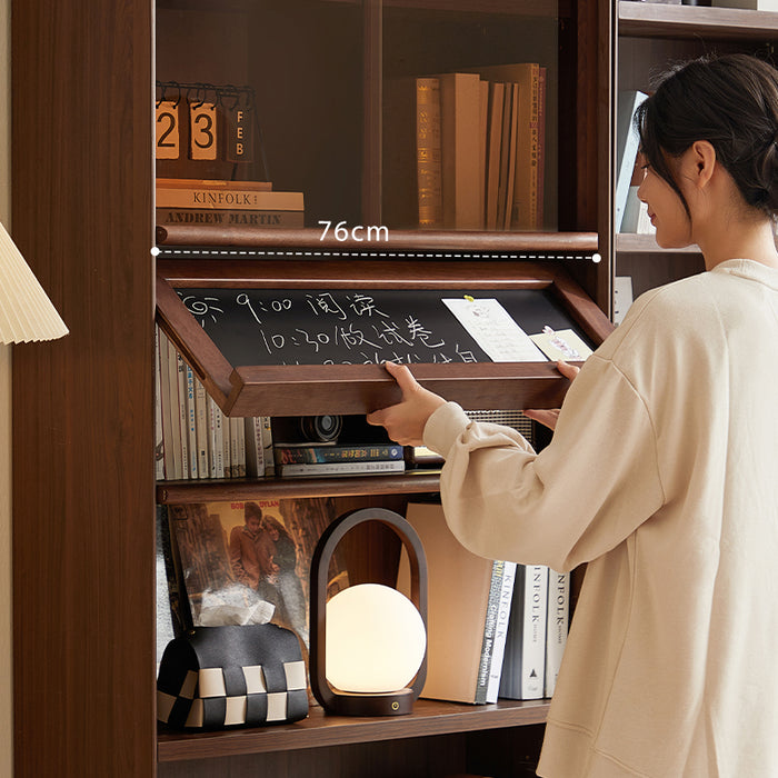 Watson 60cm/80cm Bookcase Modular Display Shelf & Storage With Lighting Walnut Color