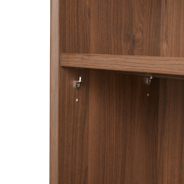 Watson 60cm/80cm Bookcase Modular Display Shelf & Storage With Lighting Walnut Color
