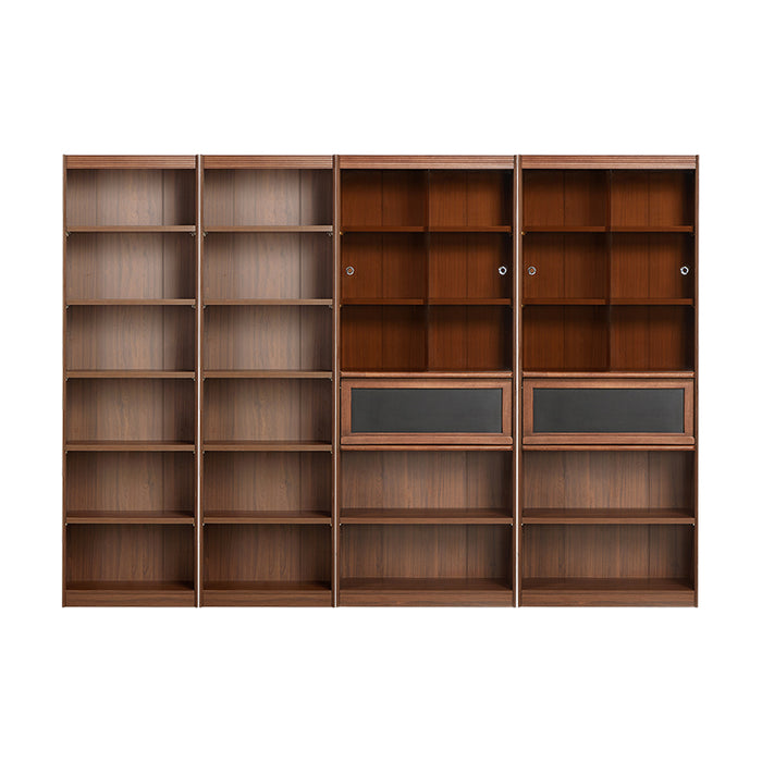 Watson 60cm/80cm Bookcase Modular Display Shelf & Storage With Lighting Walnut Color
