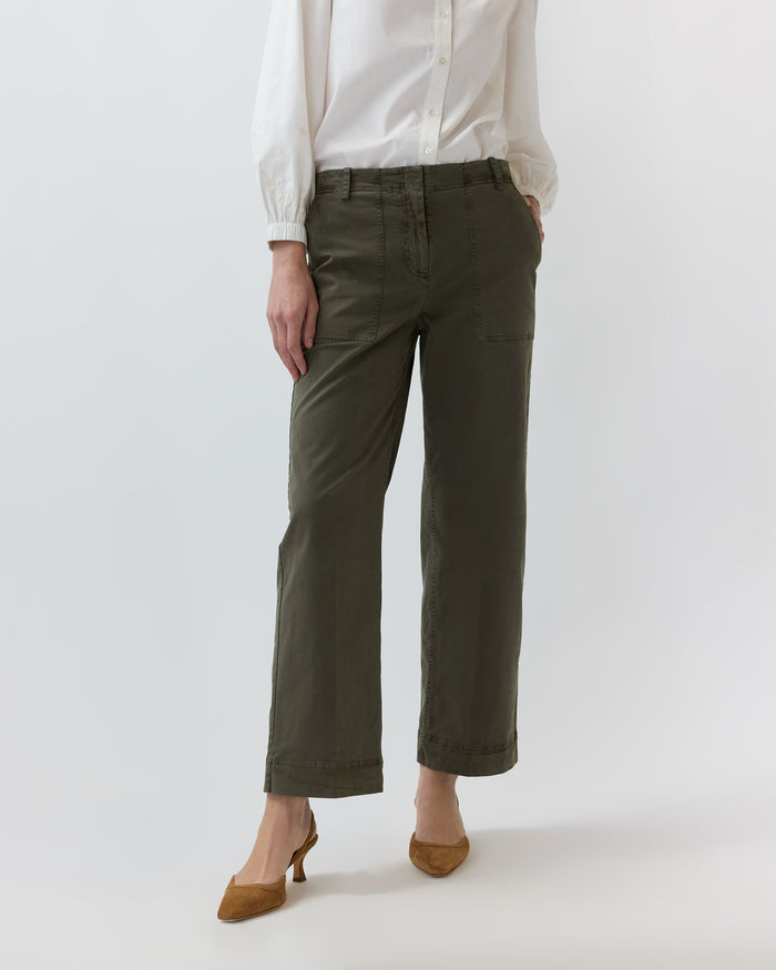 Weekender Pant in Olive Stretch Twill
