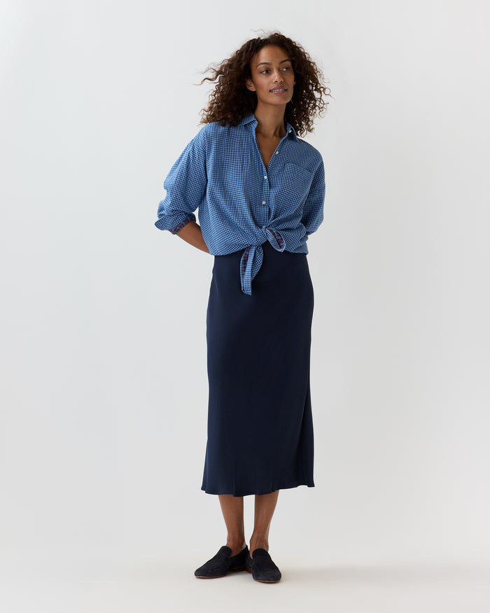 Weekender Shirt in Blue/Rose Double-Weave Check