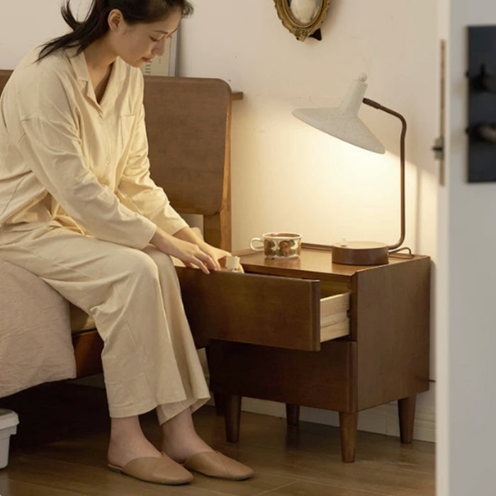 Winston 44cm Rubberwood Side Table/Bedside Table/Nightstand with Drawer For Bedroom