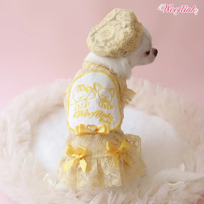 Wooflink Lovely Babe Dress in Yellow