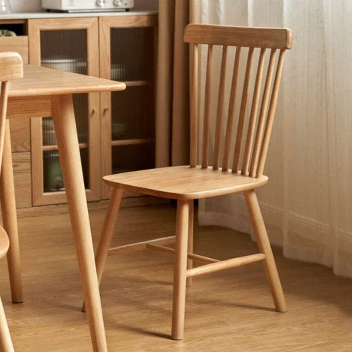 Yasmine Armless Rubberwood/FAS-Graded Solid American Oak Wood Chair/Dining Chair Multiple Color