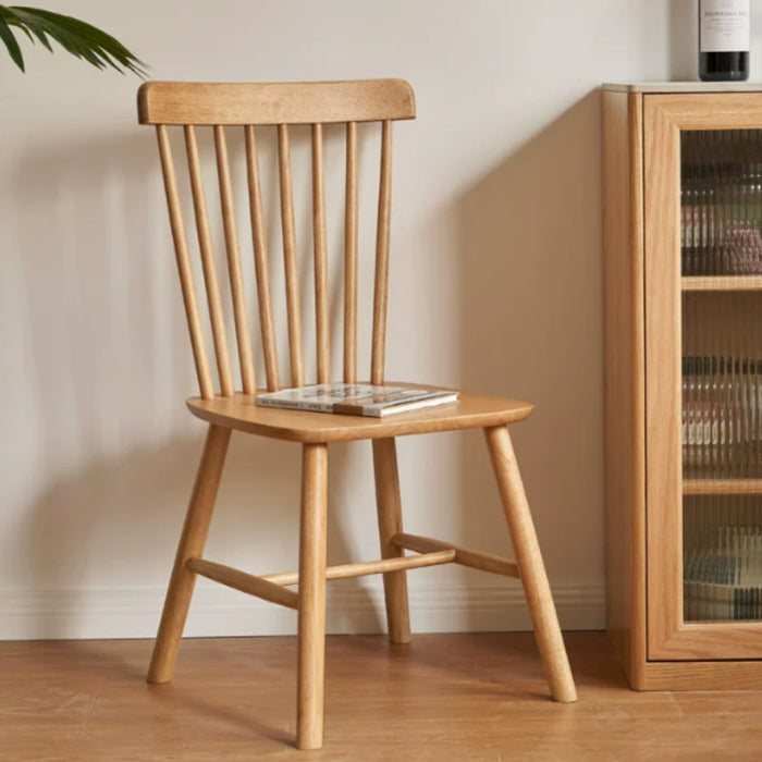 Yasmine Armless Rubberwood/FAS-Graded Solid American Oak Wood Chair/Dining Chair Multiple Color