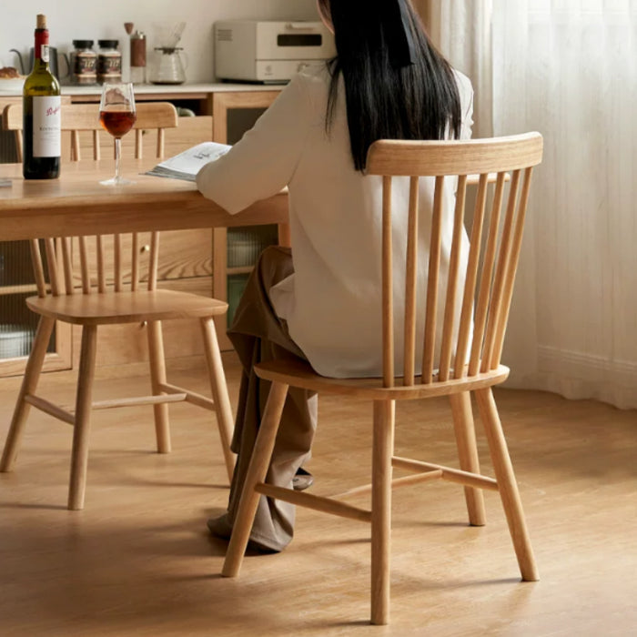 Yasmine Armless Rubberwood/FAS-Graded Solid American Oak Wood Chair/Dining Chair Multiple Color