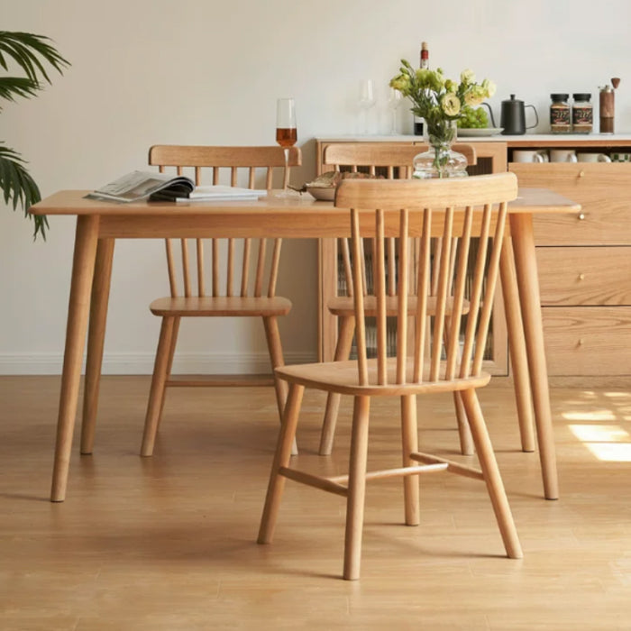 Yasmine Armless Rubberwood/FAS-Graded Solid American Oak Wood Chair/Dining Chair Multiple Color