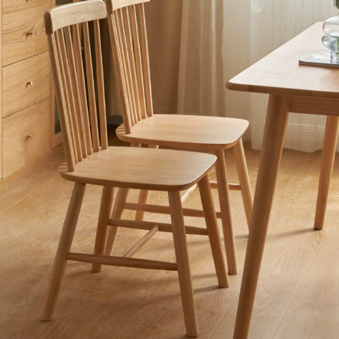Yasmine Armless Rubberwood/FAS-Graded Solid American Oak Wood Chair/Dining Chair Multiple Color
