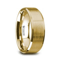 Yellow Tungsten Mens Wedding Band