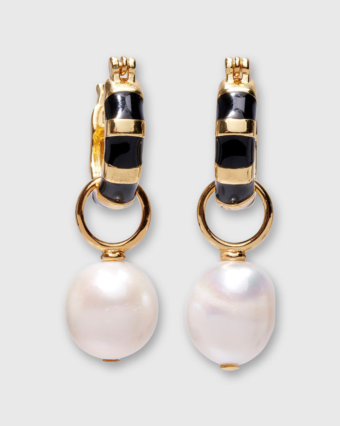 Zebra Hoop Earrings in Multi